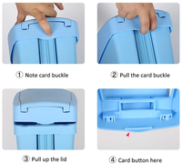 Poubelle sanitaire à pédale en plastique O-Cleaning 18L avec couvercle, poubelle à pédale pour salle de bain, conteneur à déchets hygiéniques