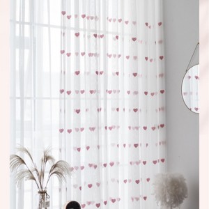Bellissimo pizzo ricamato <span class=keywords><strong>tende</strong></span> trasparenti per il soggiorno, principessa rosa delle ragazze camera finestra <span class=keywords><strong>tende</strong></span> balcone - Product Image 1