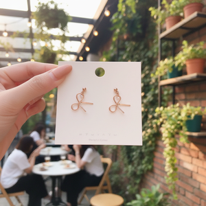 Trending Vintage guscio religioso cuore farfalla oro rosa lampadario orecchini vendita calda all'ingrosso borchie alla moda oro rosa - Product Image 3