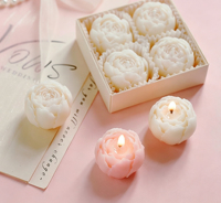 Lilin Aromaterapi Bentuk Bunga Ramah Lingkungan Grosir, Wangi Tahan Lama untuk Liburan dan Hari Valentine