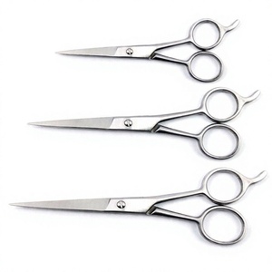 Tijeras de Corte de Pelo con Hoja Recta, Tijeras de Barbería, Tijeras de Salón, 3 Tamaños Diferentes: 13, 15, 17 para Barbería - Product Image 1