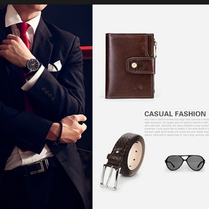 Cartera Inteligente Antirrobo con Alarma y Registro de Posición (vía GPS del Teléfono), Cartera Inteligente de Cuero Vacuno Bifold para Hombre - Product Image 3