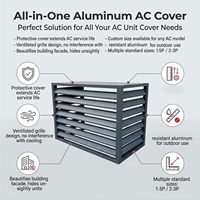 Housses de climatiseur mini-split en aluminium à persiennes, personnalisées, écologiques, légères, durables et imperméables, vente en gros