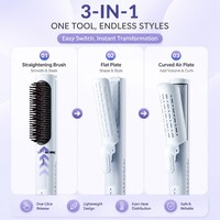 Brosse Lissante Ionique Torlin à Trois Têtes pour un Coiffage Fluide et des Milliards d'Ions Négatifs – Marque Privée