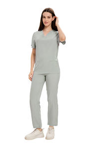 मेडिकल स्क्रब टिकाऊ अस्पताल सेट छोटी आस्तीन स्क्रब पैंट डेंटिस्ट नर्सिंग ब्यूटीशियन स्पा वर्कवियर ओम - Product Image 6