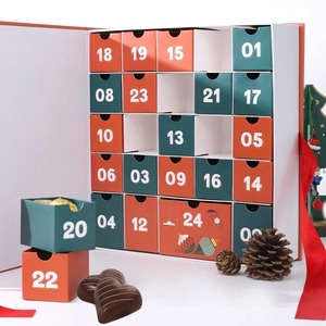 Christmas Advent Calendar <b>Box</b> 24 Days Countdown <b>Gift</b> <b>Box</b> <b>Empty</b> Rigid Paper Calendar <b>Box</b> For Chocolate Candy Cookie Holiday Xmas - Product Image 5