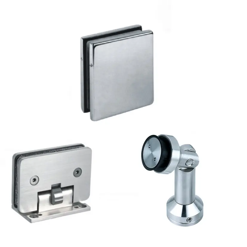 Everstrong accessori per porte in vetro ST-I021 connettore hardware per 4 pannelli di vetro raccordi di patch