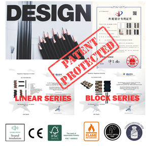 Panel Acústico <span class=keywords><strong>de</strong></span> Madera para Decoración <span class=keywords><strong>de</strong></span> Interiores, Resistente al Fuego e Impermeable, <span class=keywords><strong>de</strong></span> Fibra <span class=keywords><strong>de</strong></span> Poliéster MDF, con Listones <span class=keywords><strong>de</strong></span> Madera Absorbentes - Product Image 4