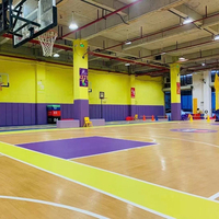 Lantai Olahraga Dalam Ruangan PVC Anti Selip Berkualitas Profesional, Permukaan Tahan Lama untuk Proyek Lapangan Bulu Tangkis di Gimnasium