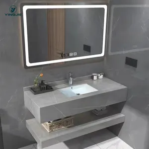 Modern plywood Vanities Double layer Sink Waterproof floating vanity bathroom Cabinet