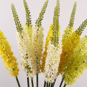 หญ้าหางจิ้งจอกเทียม คิห่าว 146 ซม. สีเหลือง พลาสติก สำหรับตกแต่งงานแต่งงาน ก้านเดี่ยว จัดดอกไม้ - Product Image 3