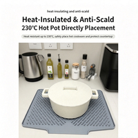 Tapis de séchage de vaisselle en silicone extra large, résistant à la chaleur, antidérapant, sans BPA, pliable, pour comptoir de cuisine
