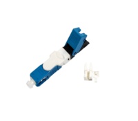 Konektor Serat Optik Single Mode Cepat SC/UPC SC/APC Model E untuk Kabel Drop FTTH