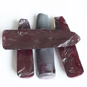 Ruby Rough 2# 3# 5# 8# Color Raw Material Red Corundum Lab Created Red Ruby Loose Stone