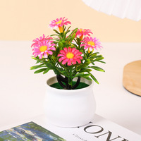 Mini Tournesol Artificielle Pot Micro Paysage Ornements Décoratifs En Plastique Fleurs Artificielles Bureau À Domicile Accessoires Décoratifs