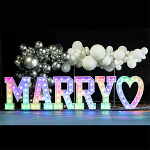 <span class=keywords><strong>Letra</strong></span> de marquesina con luz Led para fiesta de boda personalizada, letras de marquesina de 4 pies, letreros Led de 3 pies, letras de marquesina gigantes - Product Image 1