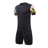 Jersey Latihan Sepak Bola Berkualitas Tinggi Bahan Poliester Cepat Kering Setelan Sepak Bola Lari Jogging Set Jersey Sepak Bola Desain Kustom