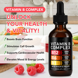 Vitamina <span class=keywords><strong>B</strong></span> Orgánica en Compuesto Líquido, Vitamina B1 B6 B12, Suplemento Energético, Gotas de <span class=keywords><strong>Complejo</strong></span> Vitamínico <span class=keywords><strong>B</strong></span>, Suplemento para la Salud - Product Image 3