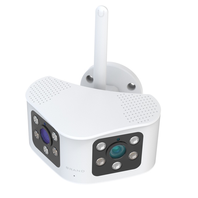 Smart Wifi Dual Lens Ai Outdoor Wireless Network Ip Cctv Panoramic View Camera De Surveillance 4k Security Camera