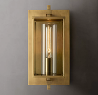 Applique murale postmoderne personnalisée Yihao, style américain, en cuivre, avec ampoule E26, en fer et verre, pour décoration intérieure de luxe