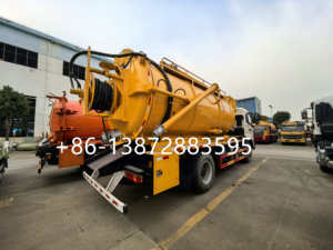 Camion-citerne de vidange des eaux usées de haute qualité avec pompe à vide pour fosses septiques à vendre - Product Image 5
