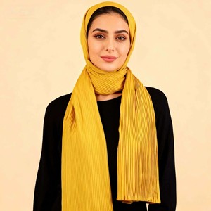 Écharpe longue en jersey de coton tricoté couleur unie 70*180 cm, style ethnique, foulard hijab extra long - Product Image 4