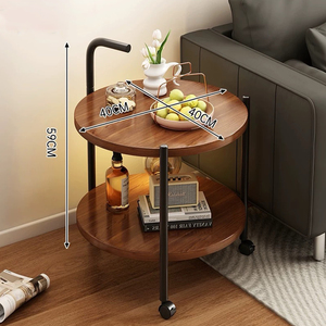 Luz luxo estilo nórdico mesa de café conversível armário lateral 2-<span class=keywords><strong>Layer</strong></span> para pequeno apartamento sala Decor Corner - Product Image 3