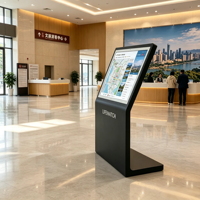 Pantalla LCD Interactiva de Autoservicio con Pantalla Táctil Capacitiva de 43 Pulgadas con Sistema Operativo Android Windows en Forma de L para Aeropuertos y Centros Comerciales