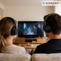 Casque audio supra-auriculaire BH682G Auracast BT, Bluetooth 6.0, diffusion multi-appareils LE Audio, latence ultra-faible, autonomie de 35 heures, idéal pour les musées et les diffusions