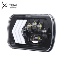 Faros Delanteros LED de 7 Pulgadas, Faros Rectangulares de 5x7 con Luz Alta/Baja para Coche, Motocicleta, Camión Todoterreno, Luz de Freno y Señal de Giro