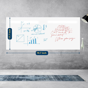 Película de Pared de PVC Premium con Superficie Antideslizante, Fácil de Despegar y Pegar, para Borrado en Seco, con Marcador de Pizarra Blanca Gratis para Dibujos de Niños y Listas de Tareas - Product Image 2