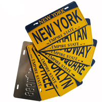 Accessoires de plaques d'immatriculation pour véhicules américains et européens, plaques de voiture décoratives personnalisées avec logo en relief et numéros réfléchissants