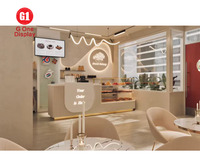 Maßgeschneidertes Ladeninterieur-Design, Moderne Kaffeehausmöbel, Holztheke für Cafés, Kaffeehausdesign