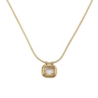 Collier Pendentif en Acier Inoxydable pour Femme, Style Sportif Bambou, Inaltérable, Polyvalent, Accessoire de Niche Haut de Gamme, Exquis, pour Clavicule, Usage Quotidien