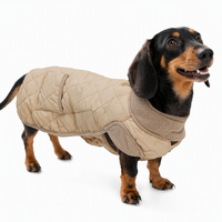 Manteau matelassé pour petits chiens, veste rembourrée pour chien avec col haut et poche, gilet chaud d'hiver pour animaux de compagnie S M L