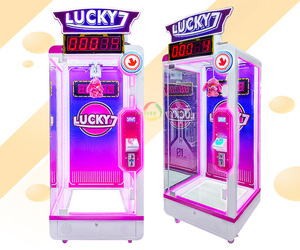 Máquina expendedora de regalos personalizada, color rosa, Lucky 7, juegos de arcade operados con monedas, máquina de cortar premios con tijeras, máquina expendedora de regalos. - Product Image 5