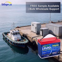 Batterie marine LiFePO4 à décharge profonde 24V 200AH 5KW Grade A, efficace, plus de 6000 cycles, prise RS485 Anderson, CE RoHS IP67, service OEM ODM