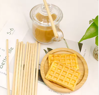Pailles en bambou naturel écologiques, adaptées aux bubble tea et aux smoothies, biodégradables, réutilisables, idéales pour la maison.