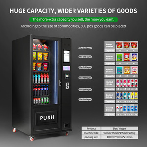 24 Giờ Dịch Vụ Snack Máy Bán Hàng Tự Động Các Mặt Hàng Nhỏ Tự Động Thức Ăn Nhanh Máy Bán Hàng Tự Động Cho Snack Với Thẻ Tín Dụng/Đồng Xu/Tiền Mặt Trả Tiền - Product Image 4