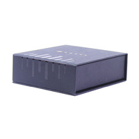 Boîte cadeau de luxe de rouge à lèvres magnétique noir mat et rigide avec logo personnalisé emballage cosmétique boîte pliante avec couvercle