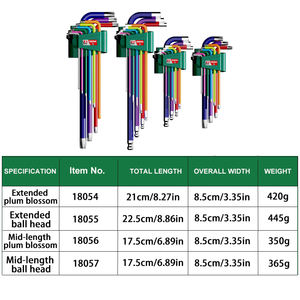 Jeu <span class=keywords><strong>de</strong></span> 9 clés hexagonales intérieures pour <span class=keywords><strong>vélo</strong></span> en acier CR-V avec ouverture <span class=keywords><strong>à</strong></span> billes plates colorées pour <span class=keywords><strong>vélo</strong></span> - Product Image 6