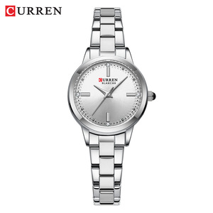 CURREN 9094 Women's Stainless Steel Bracelet Waterproof Quartz <b>Watch</b> Simple Diamond <b>Black</b> Luxury Oval Fashion - Product Image 2