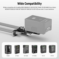 Plaque de batterie NEEWER Mini V-Mount avec pinces pour tiges LWS de 15 mm, inclinable et pliable en forme de L, avec bouton de déverrouillage rapide