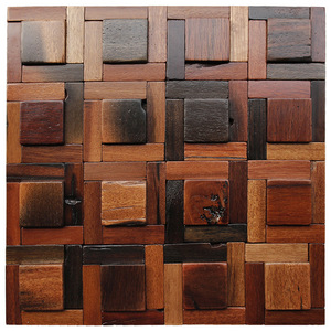 Paneles de Pared 3D de Madera Maciza de Acacia, Resistentes al Fuego y Duraderos, para Decoración de Paredes de TV en <span class=keywords><strong>Apartamentos</strong></span> y Villas Modernas - Product Image 2