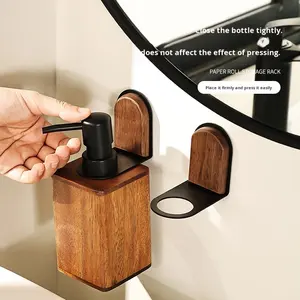 Dispenser di Sapone da Parete in Acciaio Inox, Adesivo Senza Foratura per Bagno e Cucina, per Flaconi di Disinfettante Mani e <span class=keywords><strong>Shampoo</strong></span> - Product Image 3