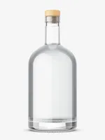 Vente en gros 750ml 500ml 375ml Oslo Vodka Spirit Gin Rhum Bouteille de liqueur en verre avec liège