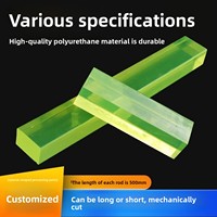 Barre carrée en polyuréthane vert transparent, type tendon de bœuf, bloc de caoutchouc PU, plaque solide, modèle E12318