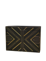 Coffret de parfum noir de luxe personnalisé, flacon échantillon réutilisable, boîte rigide en carton, fermeture magnétique, logo personnalisé, découpe laser, emballage