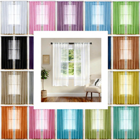 Rideau en voile transparent extensible en nylon et élasthanne, filtrant la lumière, pour chambre à coucher et salon