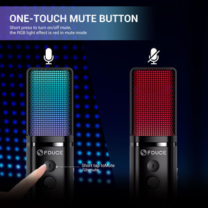 Micro thu âm chuyên nghiệp FDUCE Condenser USB Gaming Mic để bàn, có chân đế, dùng cho máy tính xách tay - Product Image 6